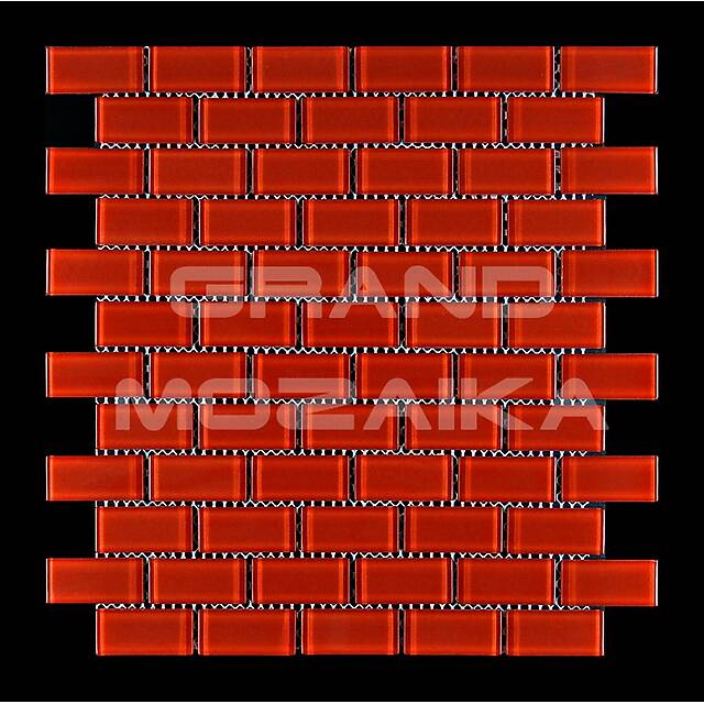 Стеклянная мозаика серия Plain (кирпичная кладка)
