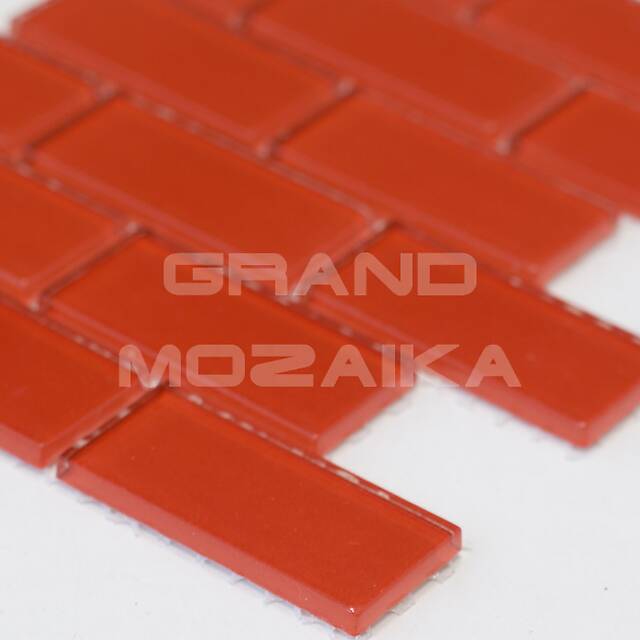 Стеклянная мозаика серия Plain (кирпичная кладка)