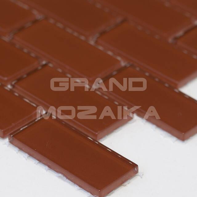 Стеклянная мозаика серия Plain (кирпичная кладка)