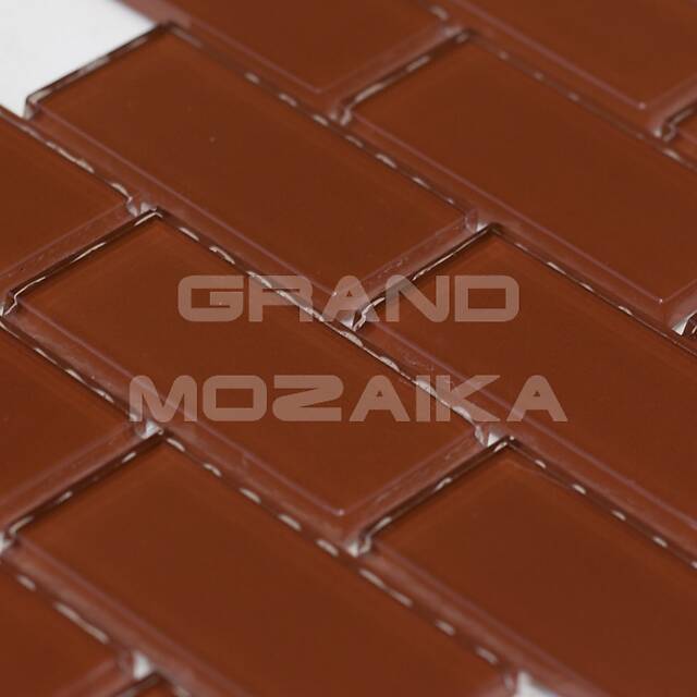 Стеклянная мозаика серия Plain (кирпичная кладка)