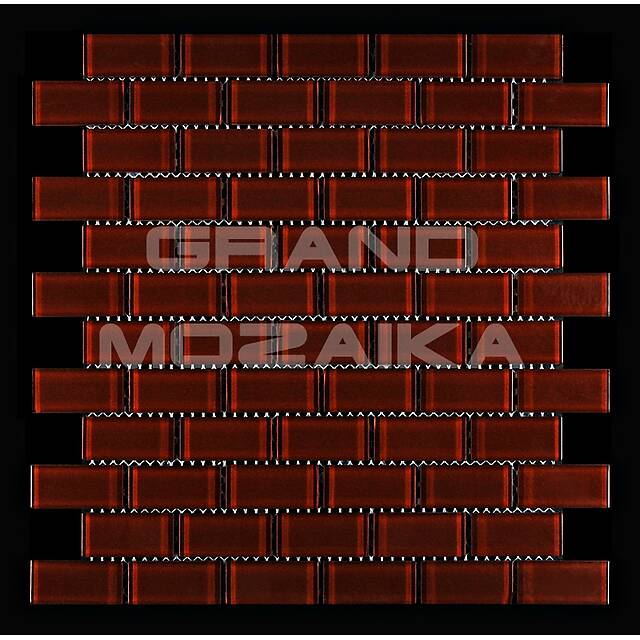 Стеклянная мозаика серия Plain (кирпичная кладка)