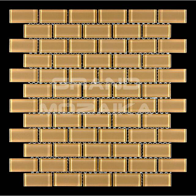 Стеклянная мозаика серия Plain (кирпичная кладка)