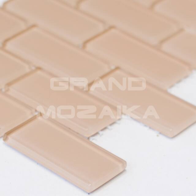 Стеклянная мозаика серия Plain (кирпичная кладка)