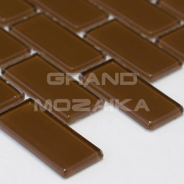 Стеклянная мозаика серия Plain (кирпичная кладка)
