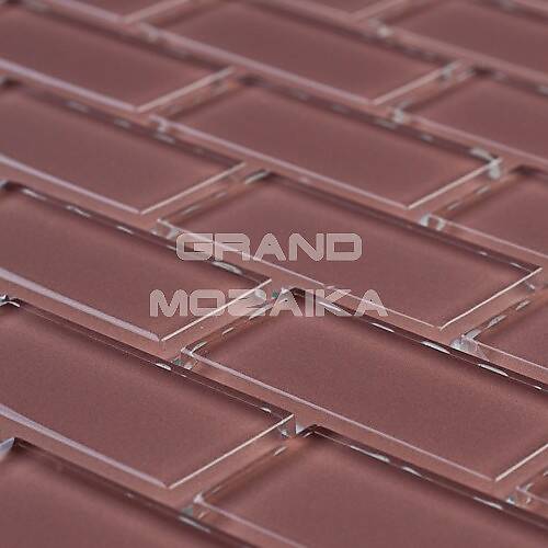 Стеклянная мозаика серия Plain (кирпичная кладка)