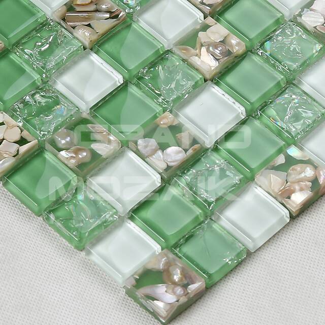 Стеклянная  мозаика с жемчугом, серия Elegans