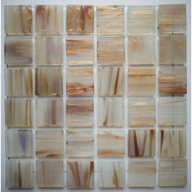 Стеклянная мозаика с авантюрином, серия Gold Link