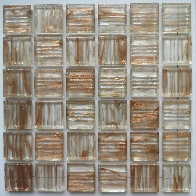 Стеклянная мозаика с авантюрином, серия Gold Link