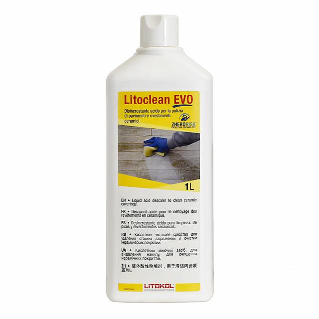 Средство для удаления остатков цементной затирки LITOCLEAN EVO, 1кг