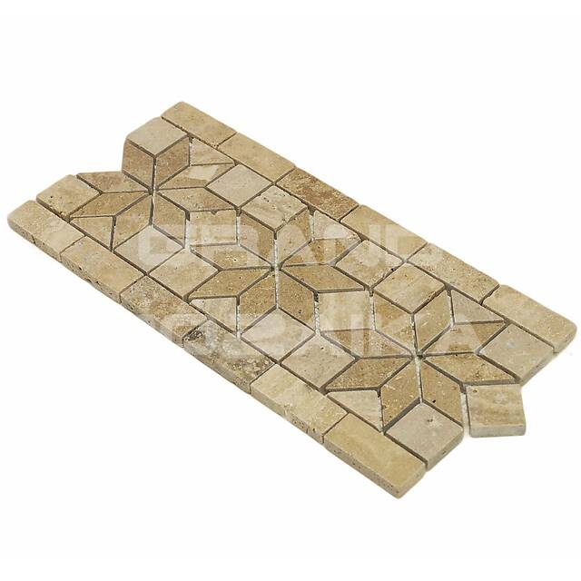 Бордюр из травертина, серия Grotta