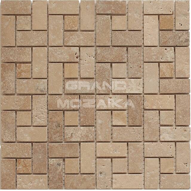 Мозаика из травертина, серия Grotta