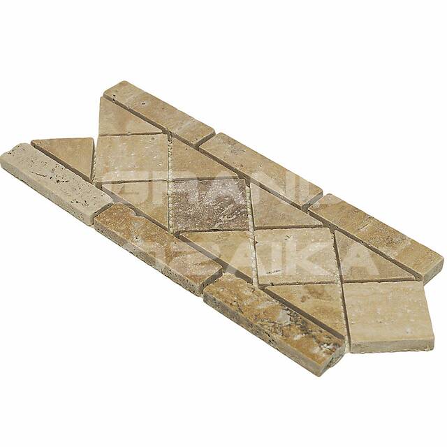 Бордюр из травертина, серия Grotta