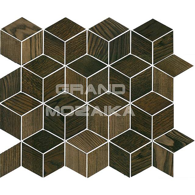 Деревянная мозаика (дуб, ясень), колеровка венге