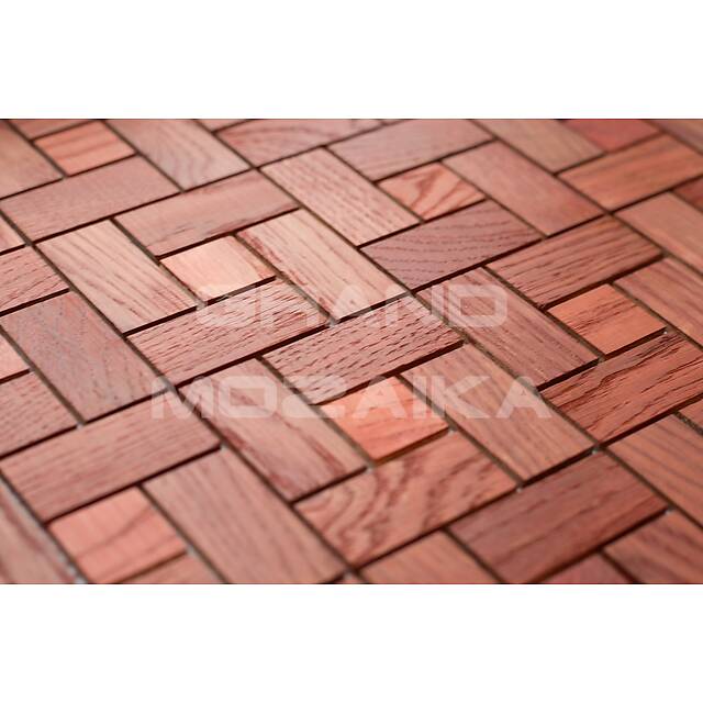 Деревянная мозаика (ясень), красная колеровка