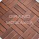 Деревянная мозаика (дуб), колеровка махагон