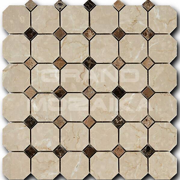 Мозаика из натурального камня, серия Octagon Pattern