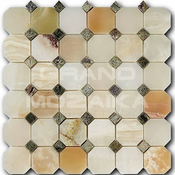 Мозаика из натурального камня, серия Octagon Pattern