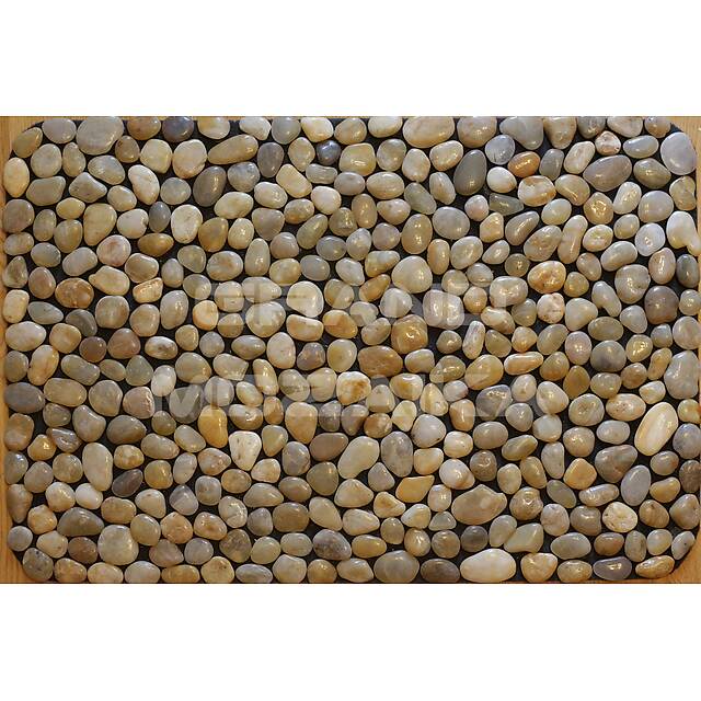 Массажный коврик из полированной гальки 