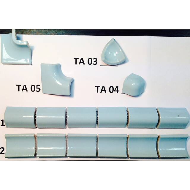 Наружные уголки из керамики на сетке, серия Porcelain