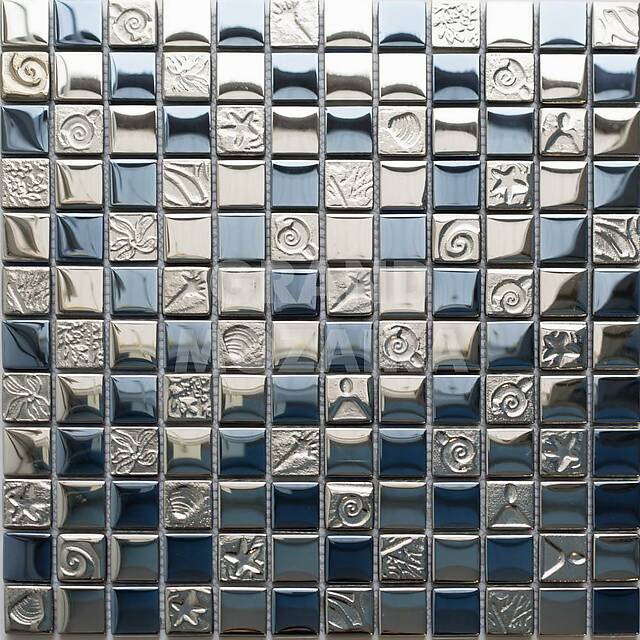 Стеклянная мозаика, серия Metal