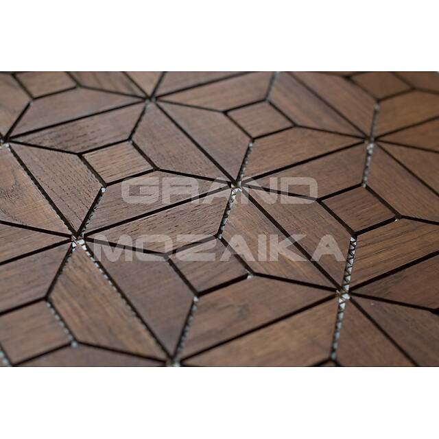 Деревянная мозаика (дуб), колеровка орех