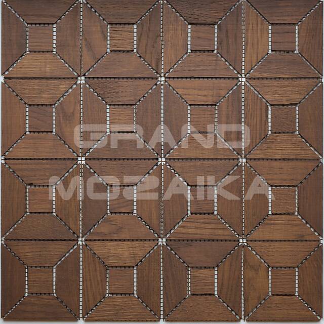 Деревянная мозаика (дуб), колеровка орех