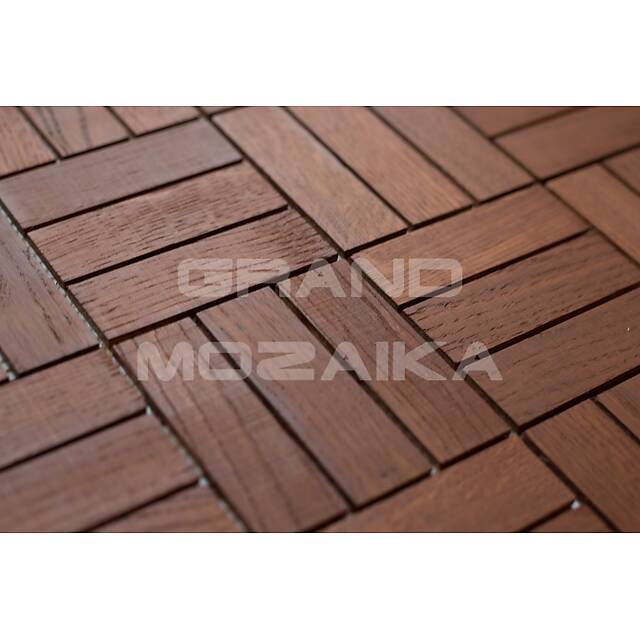 Деревянная мозаика (дуб), колеровка вишня