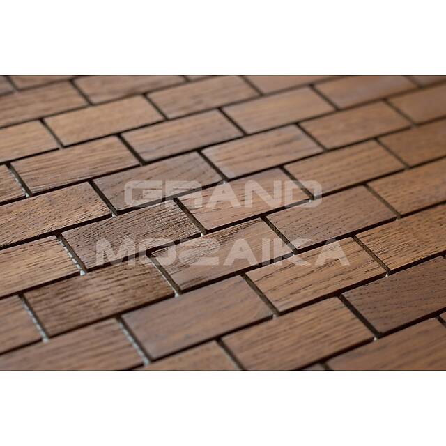 Деревянная мозаика (дуб), колеровка коньяк