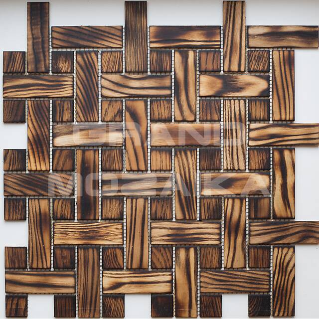 Деревянная мозаика (дуб), обжиг