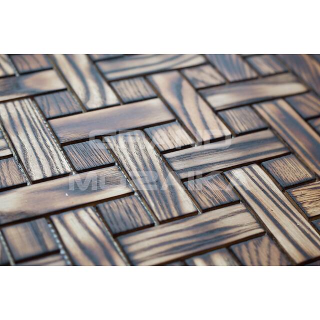 Деревянная мозаика (дуб), обжиг