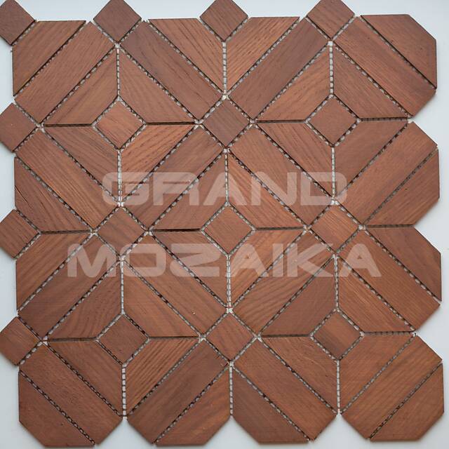 Деревянная мозаика (дуб), колеровка бук