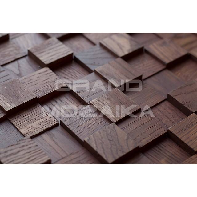 3D мозаика из дерева (дуб), колеровка махагон