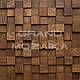 3D мозаика из дерева (дуб), колеровка коньяк