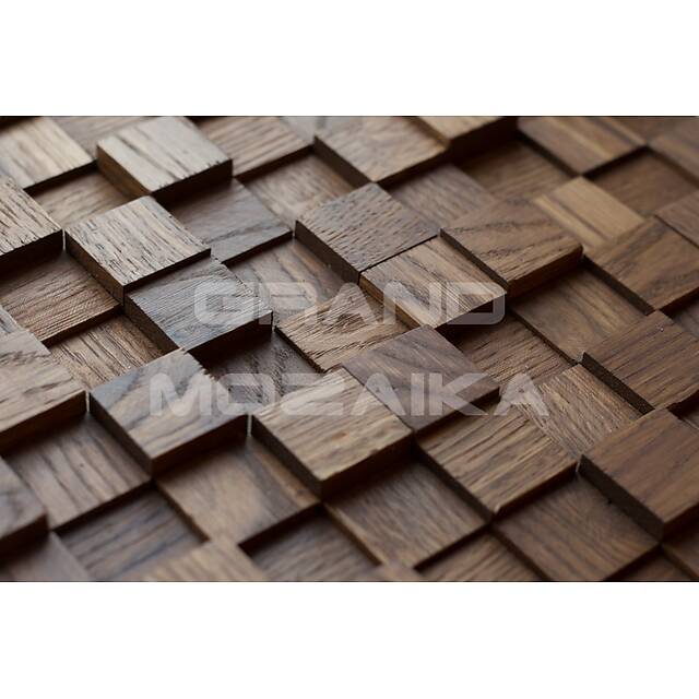 3D мозаика из дерева (дуб), колеровка коньяк