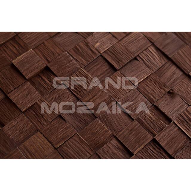 Колотая 3D мозаика из дерева (дуб), колеровка махагон