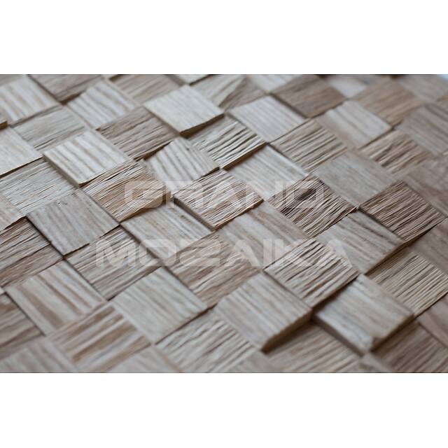 Колотая 3D мозаика из дерева (дуб), без покрытия