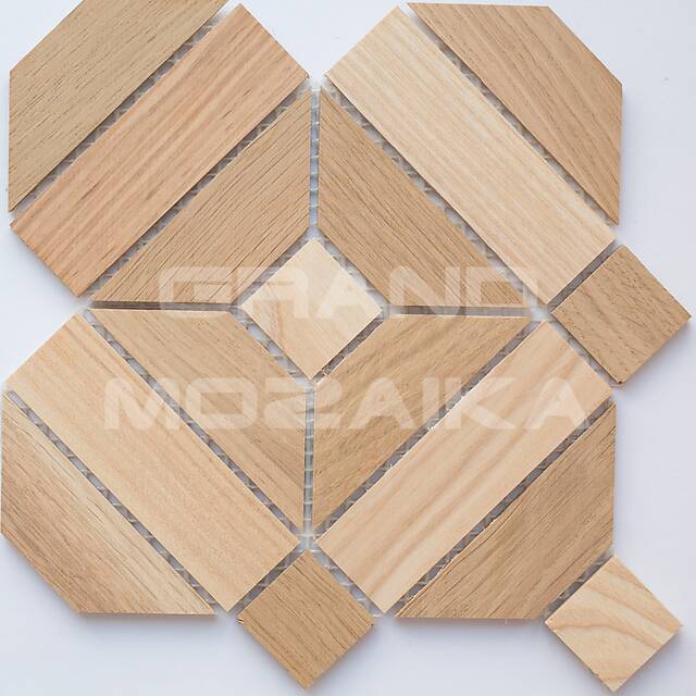 Деревянная мозаика (дуб, ясень), без покрытия