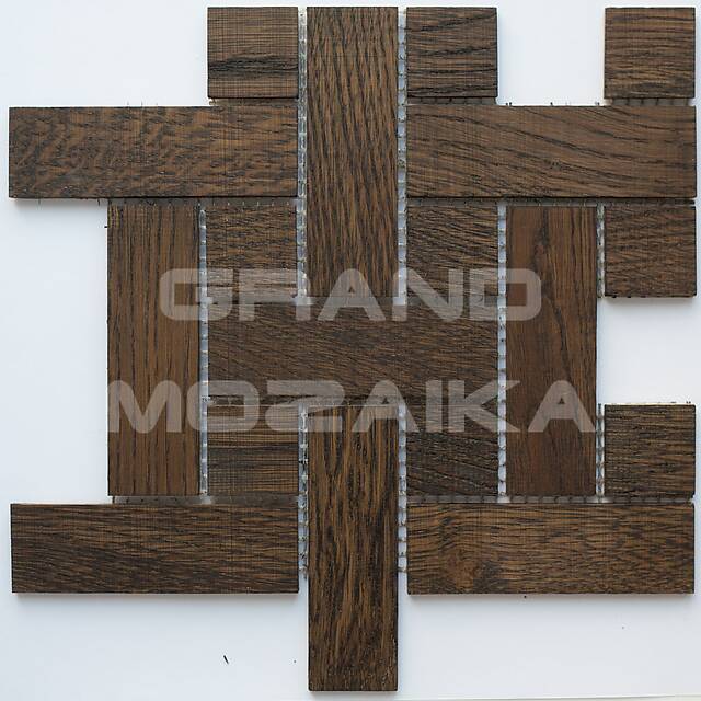 Деревянная мозаика (дуб), черная колеровка