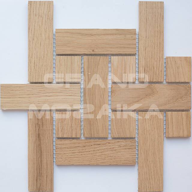 Деревянная мозаика (дуб), без покрытия