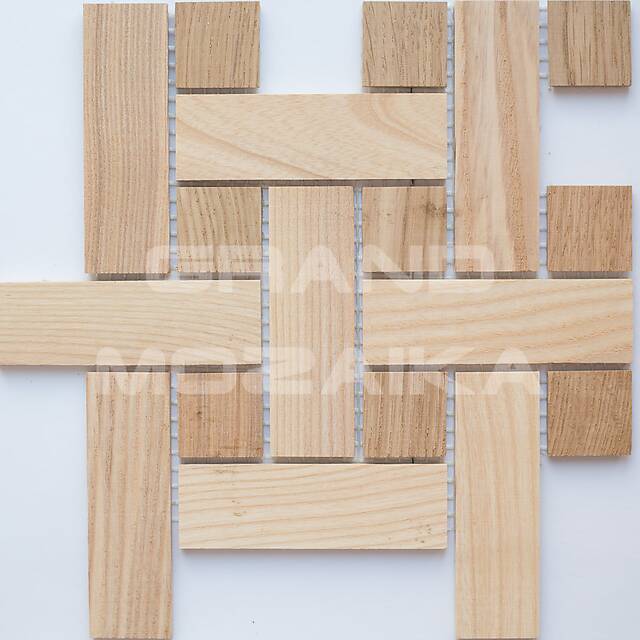 Деревянная мозаика (дуб, ясень), без покрытия