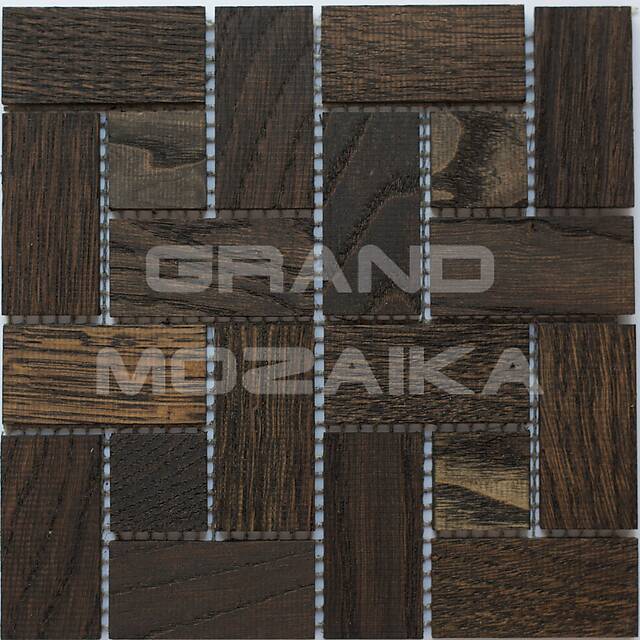 Деревянная мозаика (дуб), черная колеровка