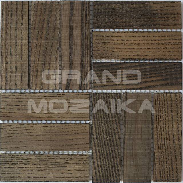 Деревянная мозаика (дуб), черная колеровка