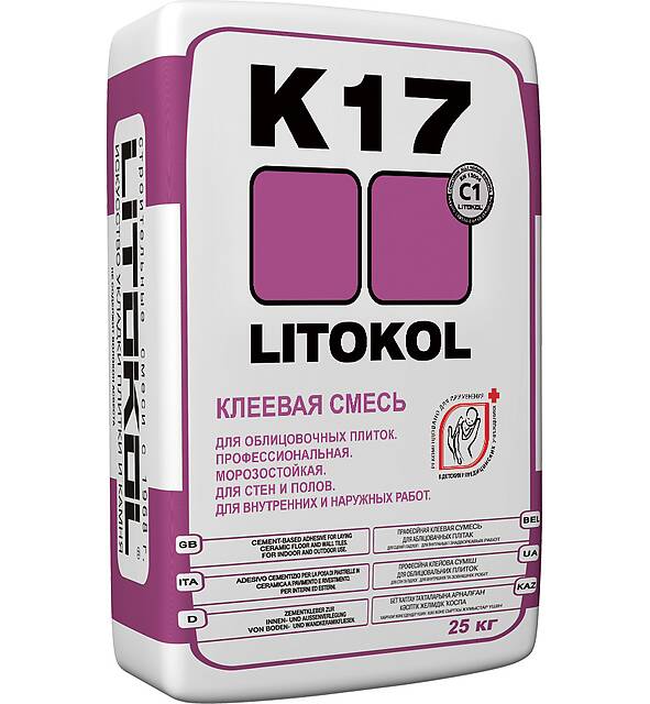 Профессиональная клеевая смесь LITOKOL K17, 25кг