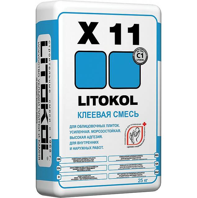 Усиленная клеевая смесь LITOKOL X11, 25кг