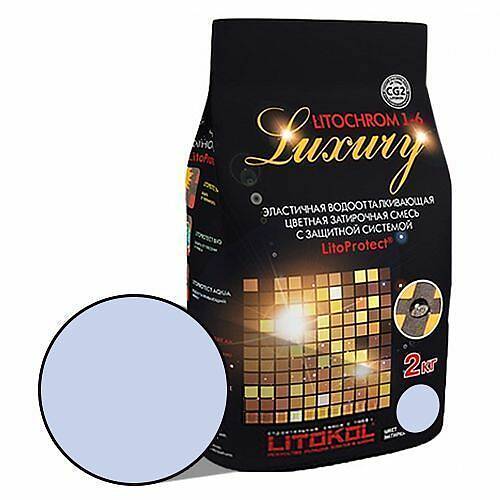 Затирка на цементной основе Litochrom Luxury 1-6, голубой C.110, 2 кг