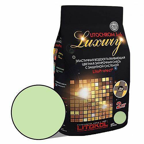 Затирка на цементной основе Litochrom Luxury 1-6, зеленый C.330, 2 кг