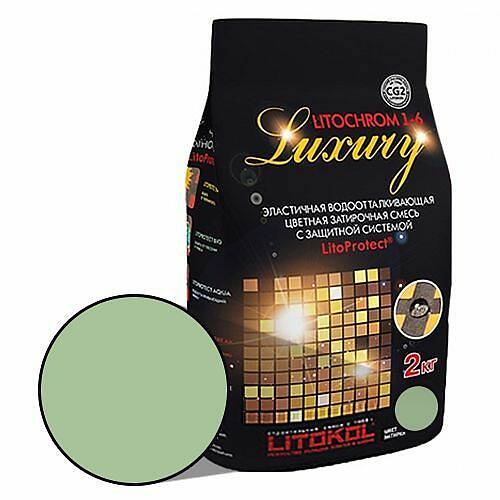 Затирка на цементной основе Litochrom Luxury 1-6, зеленый C.610, 2 кг
