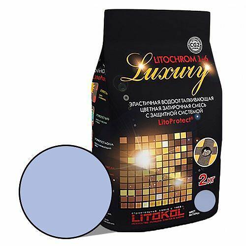 Затирка на цементной основе Litochrom Luxury 1-6, голубой C.190, 2 кг
