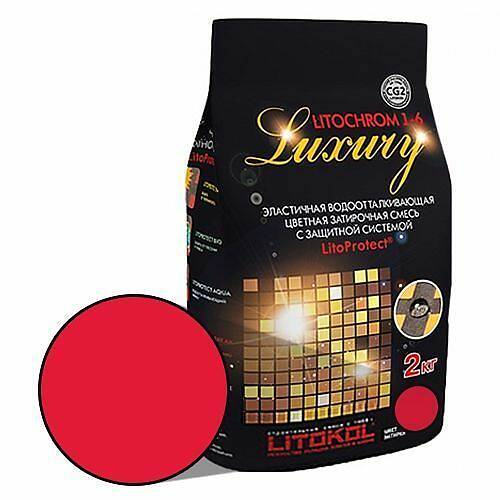 Затирка на цементной основе Litochrom Luxury 1-6, красный C.630, 2 кг