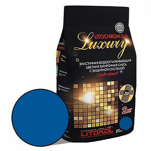 Затирка на цементной основе Litochrom Luxury 1-6, синий C.660, 2 кг